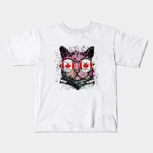 Cat Canadian Kids T-Shirt